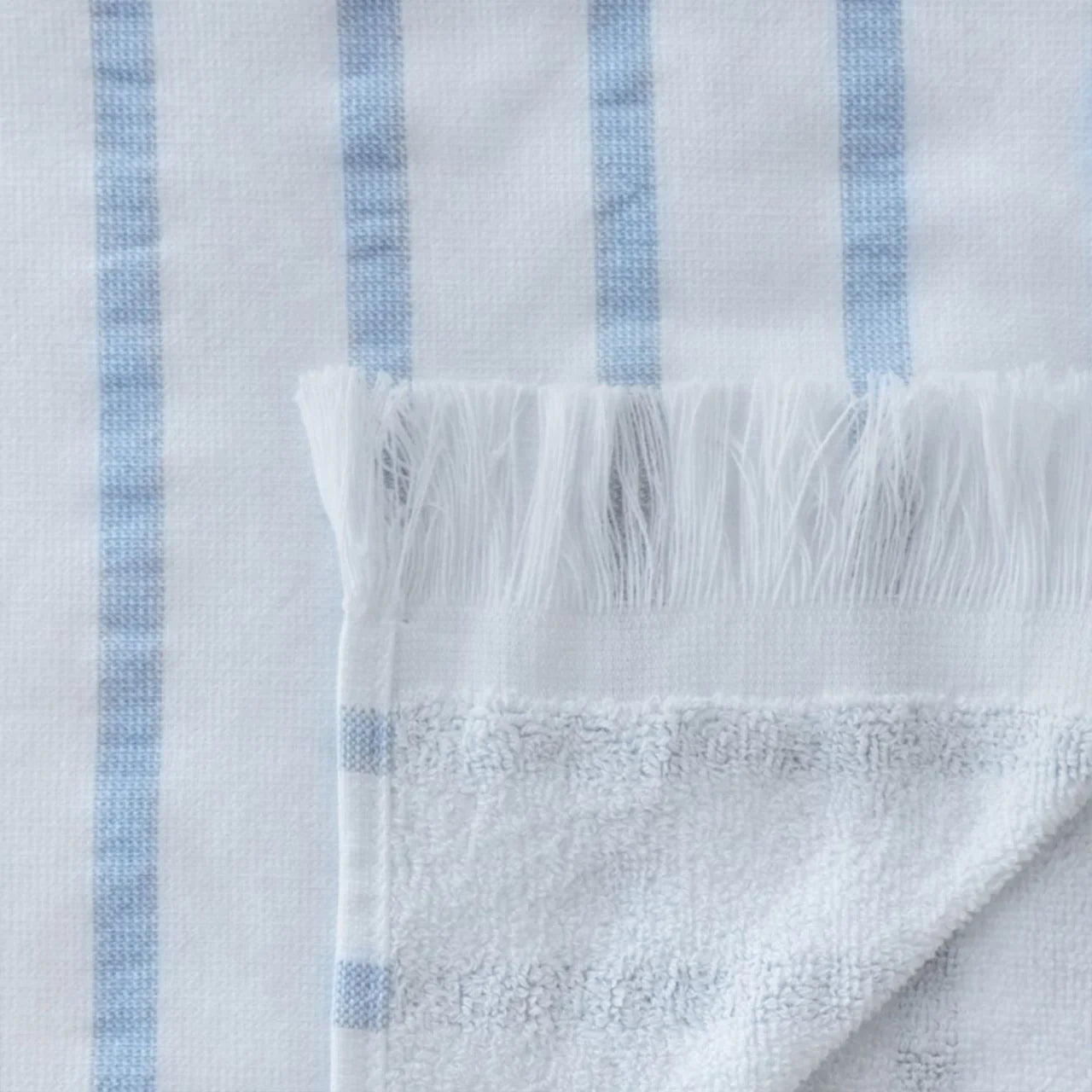 Hammam-Handtuch 80×180 cm – Staubblau gestreift